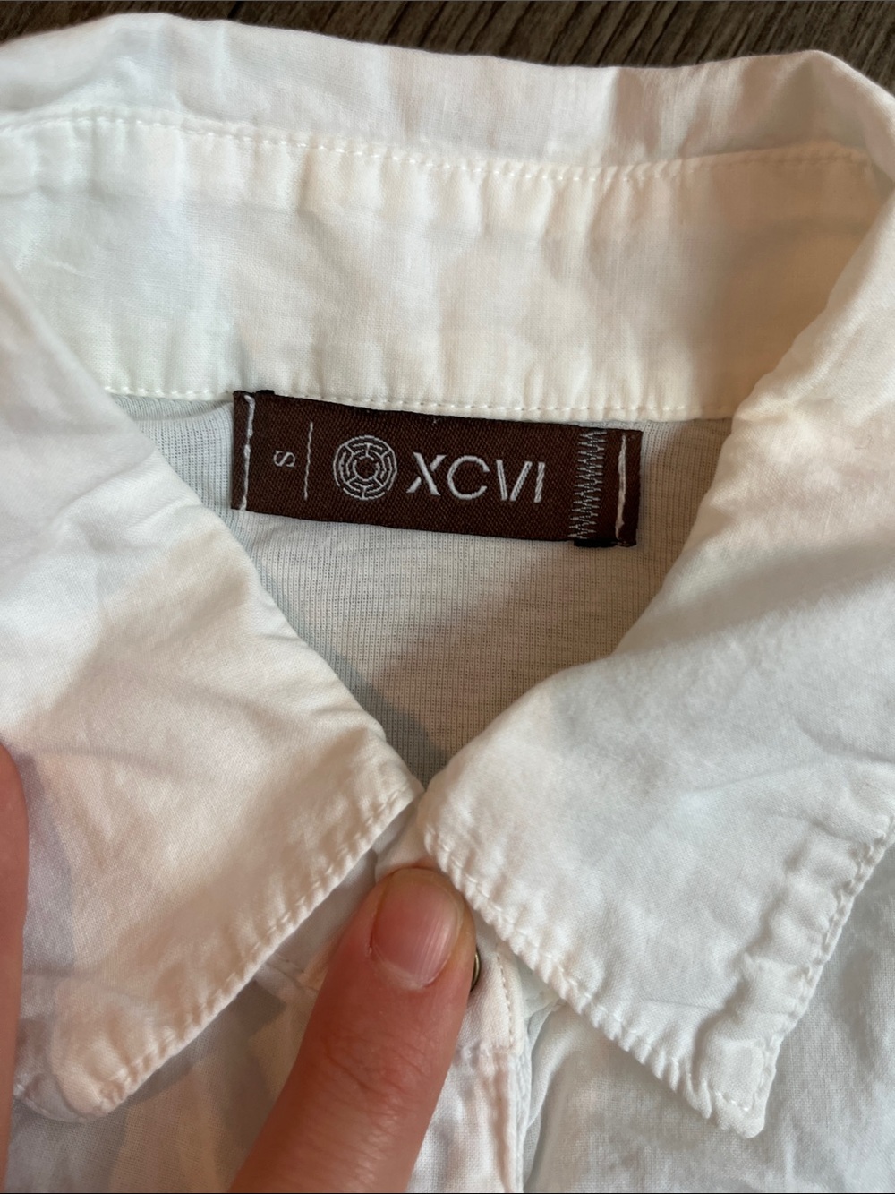 XCVI White Ruffled Button-Down Shirt - Picture 3 of 4